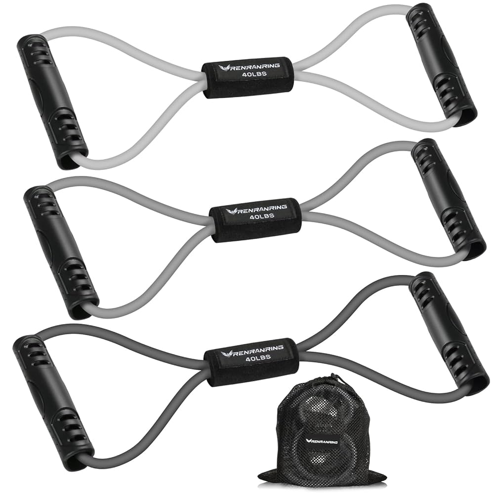Amazon.com: Figure 8 Fitness Resistance Bands with Handles